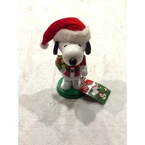Peanuts Snoopy Santa Claus Wooden Nutcracker DanDee Christmas Holiday Decor 7.5"